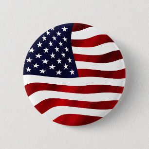 Badge Rond 5 Cm Drapeau des États-Unis d'Amérique