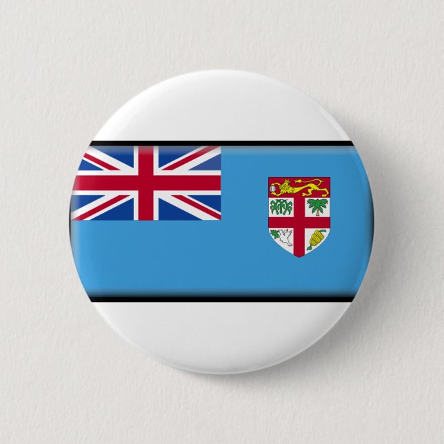 Badge Rond 5 Cm Drapeau des Fidji (Devant)