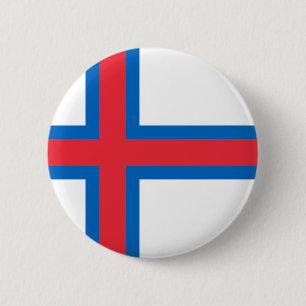 Badge Rond 5 Cm Drapeau des îles Féroé FO