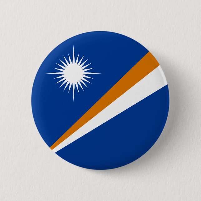 Badge Rond 5 Cm Drapeau des Îles Marshall (Devant)
