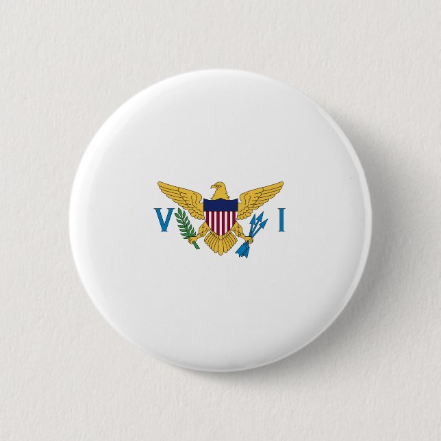 Badge Rond 5 Cm Drapeau des îles Vierges américaines (Devant)