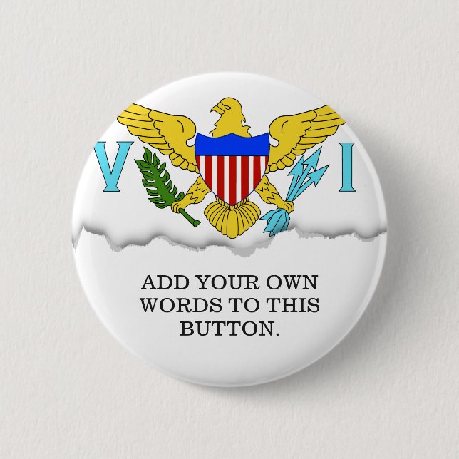 Badge Rond 5 Cm Drapeau des Îles Vierges américaines (Devant)