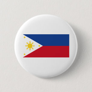 Badge Rond 5 Cm Drapeau des Philippines