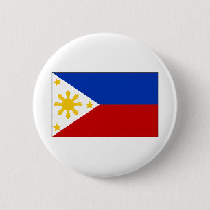 Badge Rond 5 Cm Drapeau des Philippines