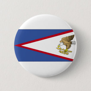 Badge Rond 5 Cm Drapeau des Samoa américaines