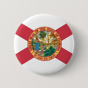 Badge Rond 5 Cm Drapeau d'état de la Floride
