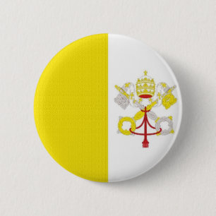 Badge Rond 5 Cm Drapeau d'état de Vatican