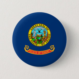 Badge Rond 5 Cm Drapeau d'État Idaho