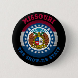 BADGE ROND 5 CM DRAPEAU D'ÉTAT MISSOURI SHOW-ME