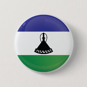 Badge Rond 5 Cm Drapeau d'icône ronde du Lesotho