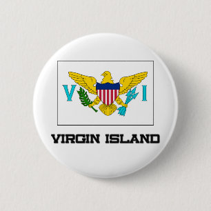 Badge Rond 5 Cm Drapeau d'île de Vierge