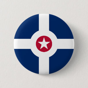 Badge Rond 5 Cm Drapeau d'Indianapolis