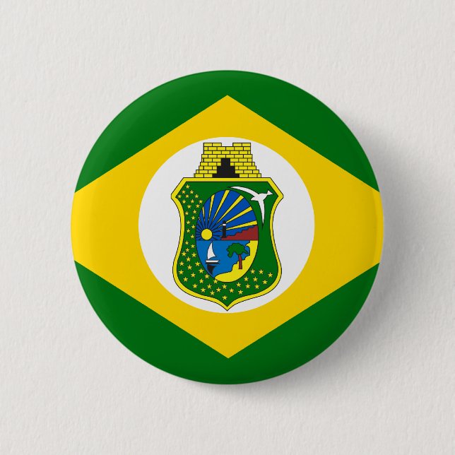 Badge Rond 5 Cm Drapeau Dînera Brésil (Devant)