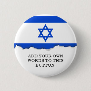 Badge Rond 5 Cm Drapeau d'Israélien
