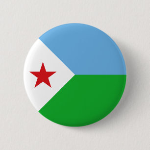 Badge Rond 5 Cm Drapeau Djibouti