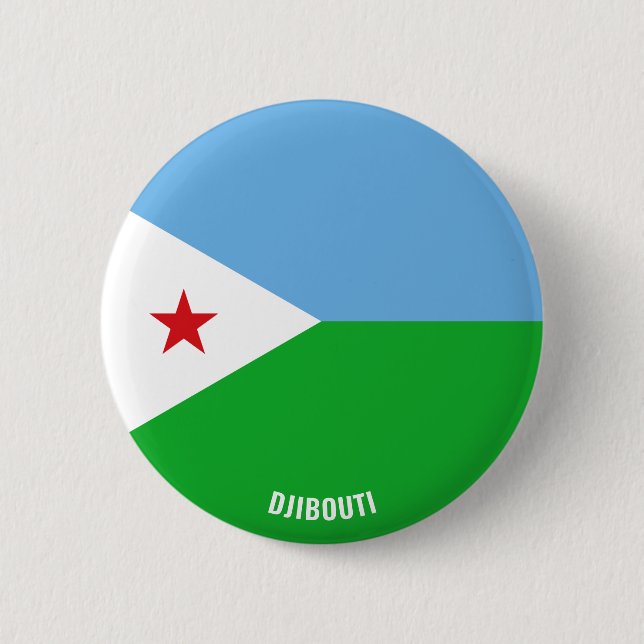 Badge Rond 5 Cm Drapeau Djibouti mignon Patriotique (Devant)