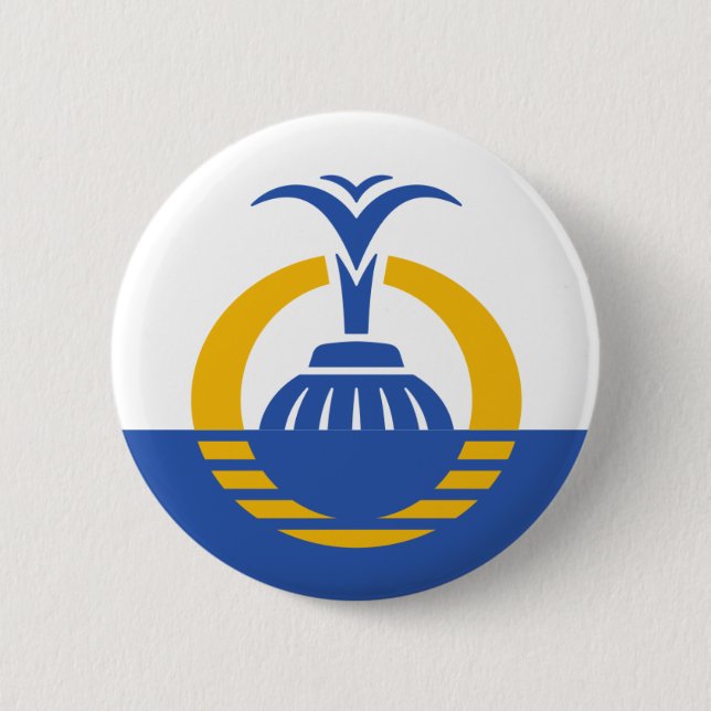 Badge Rond 5 Cm Drapeau d'Orlando, Floride (Devant)