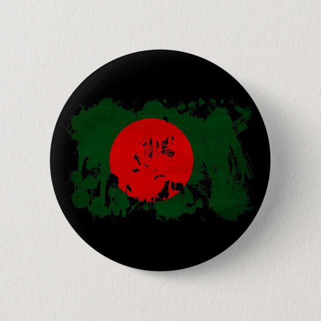 Badge Rond 5 Cm Drapeau du Bangladesh (Devant)