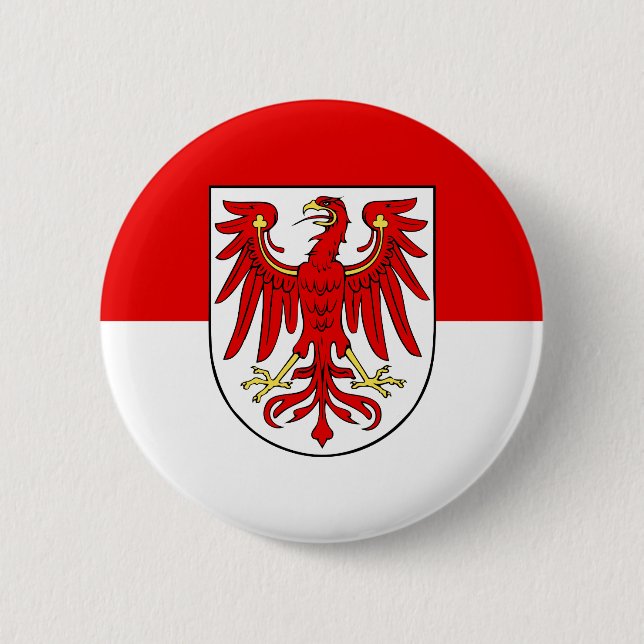Badge Rond 5 Cm Drapeau du bouton Pinback de Brandebourg (Devant)