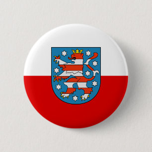 Badge Rond 5 Cm Drapeau du bouton Pinback de Thuringe
