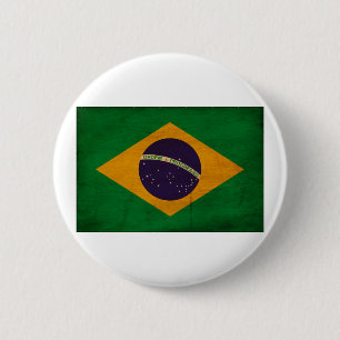 Badge Rond 5 Cm Drapeau du Brésil