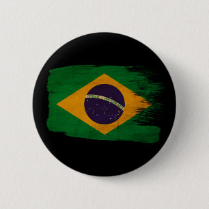 Badge Rond 5 Cm Drapeau du Brésil