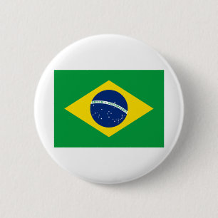 Badge Rond 5 Cm Drapeau du Brésil