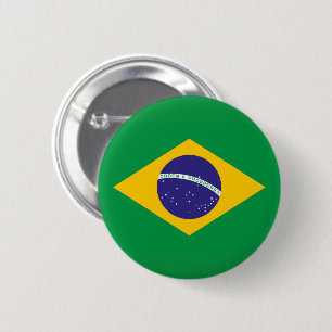 Badge Rond 5 Cm Drapeau du Brésil