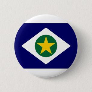 Badge Rond 5 Cm Drapeau du Brésil Mato Grosso