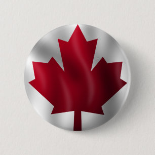 Badge Rond 5 Cm Drapeau du Canada