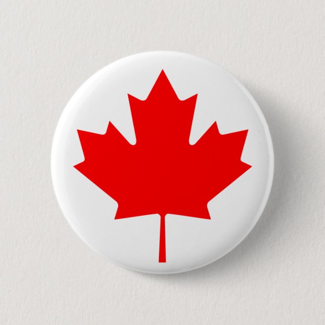Badge Rond 5 Cm Drapeau du Canada (Devant)