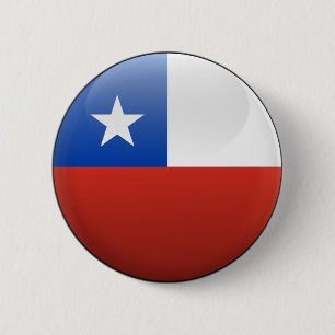 Badge Rond 5 Cm Drapeau du Chili