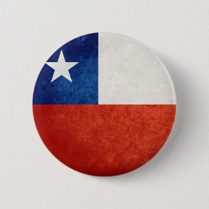 Badge Rond 5 Cm Drapeau du Chili