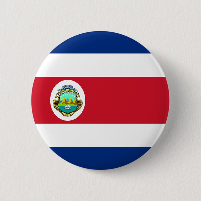 Badge Rond 5 Cm Drapeau du Costa Rica (Devant)