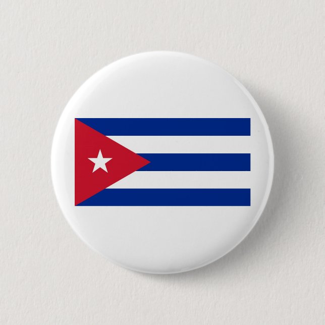 Badge Rond 5 Cm Drapeau du Cuba (Devant)