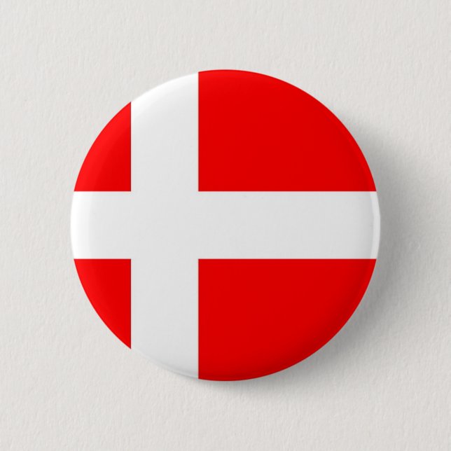 Badge Rond 5 Cm Drapeau du Danemark (Devant)
