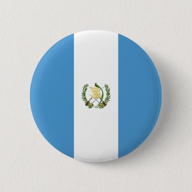 Badge Rond 5 Cm Drapeau du Guatemala (Devant)