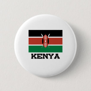 Badge Rond 5 Cm Drapeau du Kenya