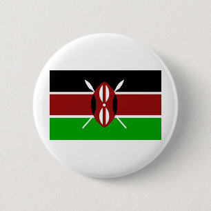 Badge Rond 5 Cm Drapeau du Kenya
