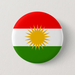 Badge Rond 5 Cm Drapeau du Kurdistan