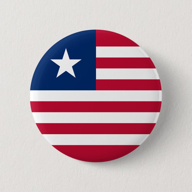Badge Rond 5 Cm Drapeau du Libéria (Devant)