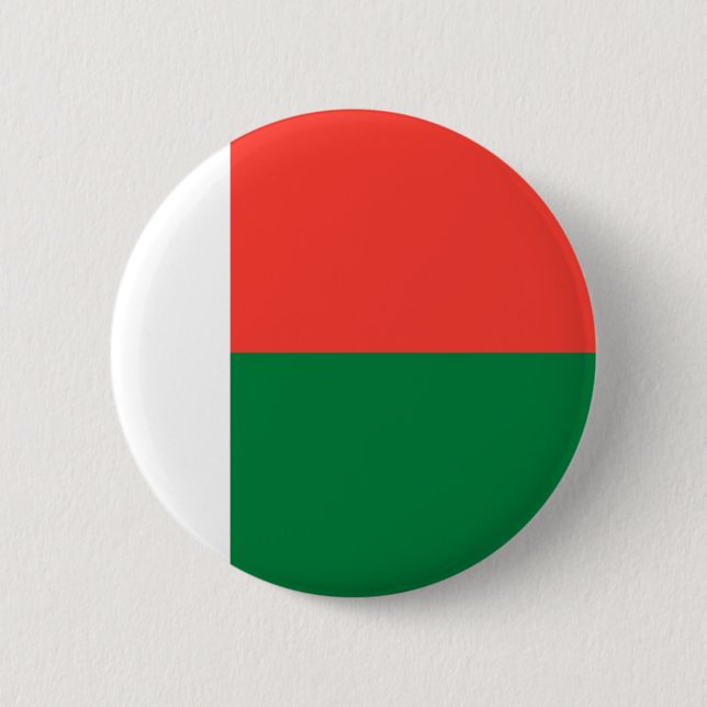 Badge Rond 5 Cm Drapeau du Madagascar (Devant)