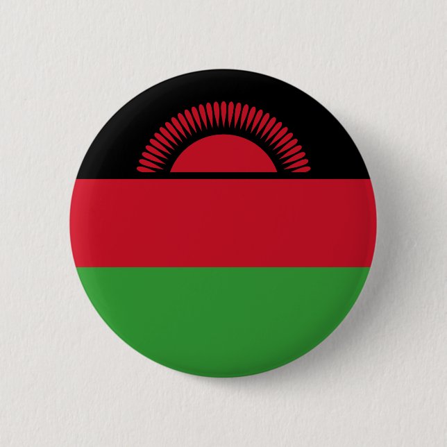 Badge Rond 5 Cm Drapeau du Malawi (Devant)