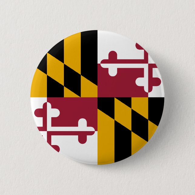 Badge Rond 5 Cm Drapeau du Maryland (Devant)