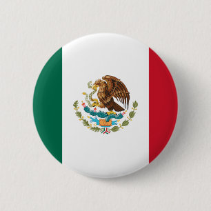 Badge Rond 5 Cm Drapeau du Mexique