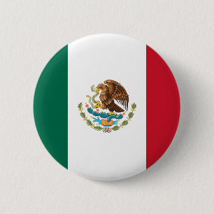 Badge Rond 5 Cm Drapeau du Mexique