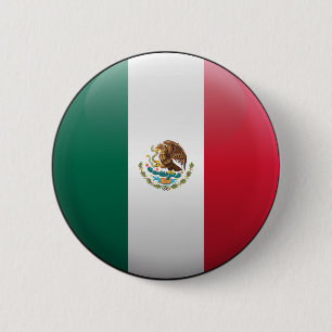 Badge Rond 5 Cm Drapeau du Mexique