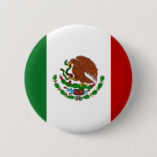 Badge Rond 5 Cm Drapeau du Mexique
