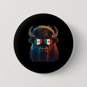 Badge Rond 5 Cm Drapeau du Mexique Fierté mexicaine Racines mexica