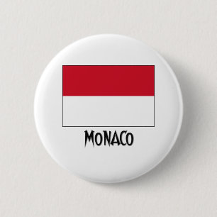 Badge Rond 5 Cm Drapeau du Monaco